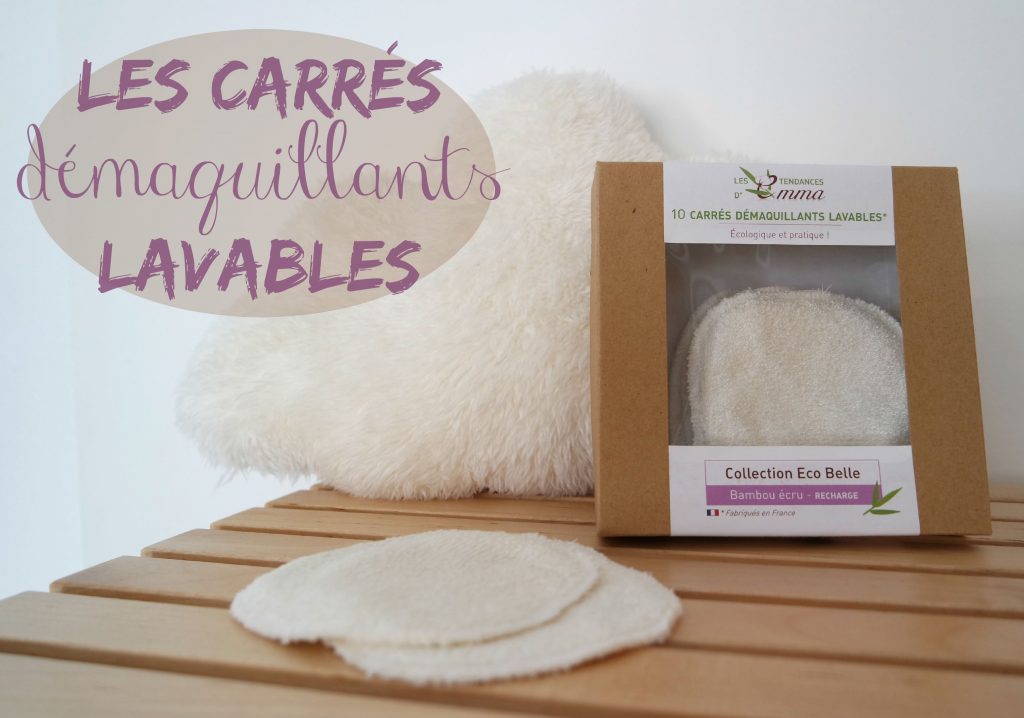 Lot de 10 carres demaquillants lavables en Coton Bio Les Tendances D