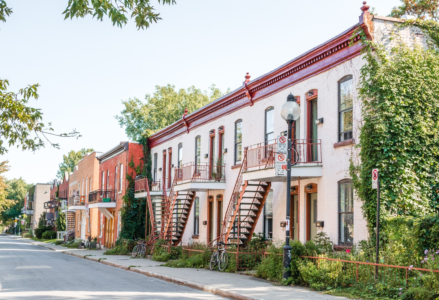 Les rues du quartier du plateau Montreal